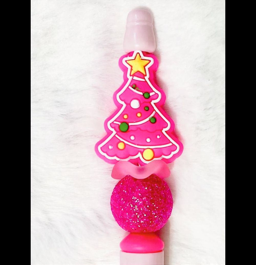 Pink Christmas Tree Pen